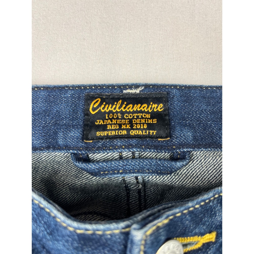 Civilianaire Gene Montesano Japanese Denim Slim Straight Jeans Dark Wash Size 25